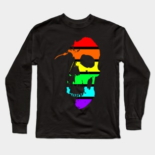 Neon Rainbow Skull Long Sleeve T-Shirt